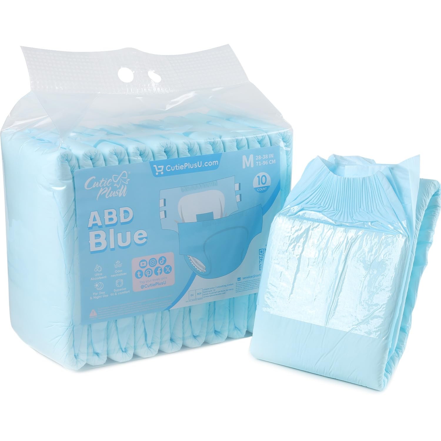CutiePlusU Disposable Adult Diaper Heavy Absorption Dry Surface Adult Diapers…