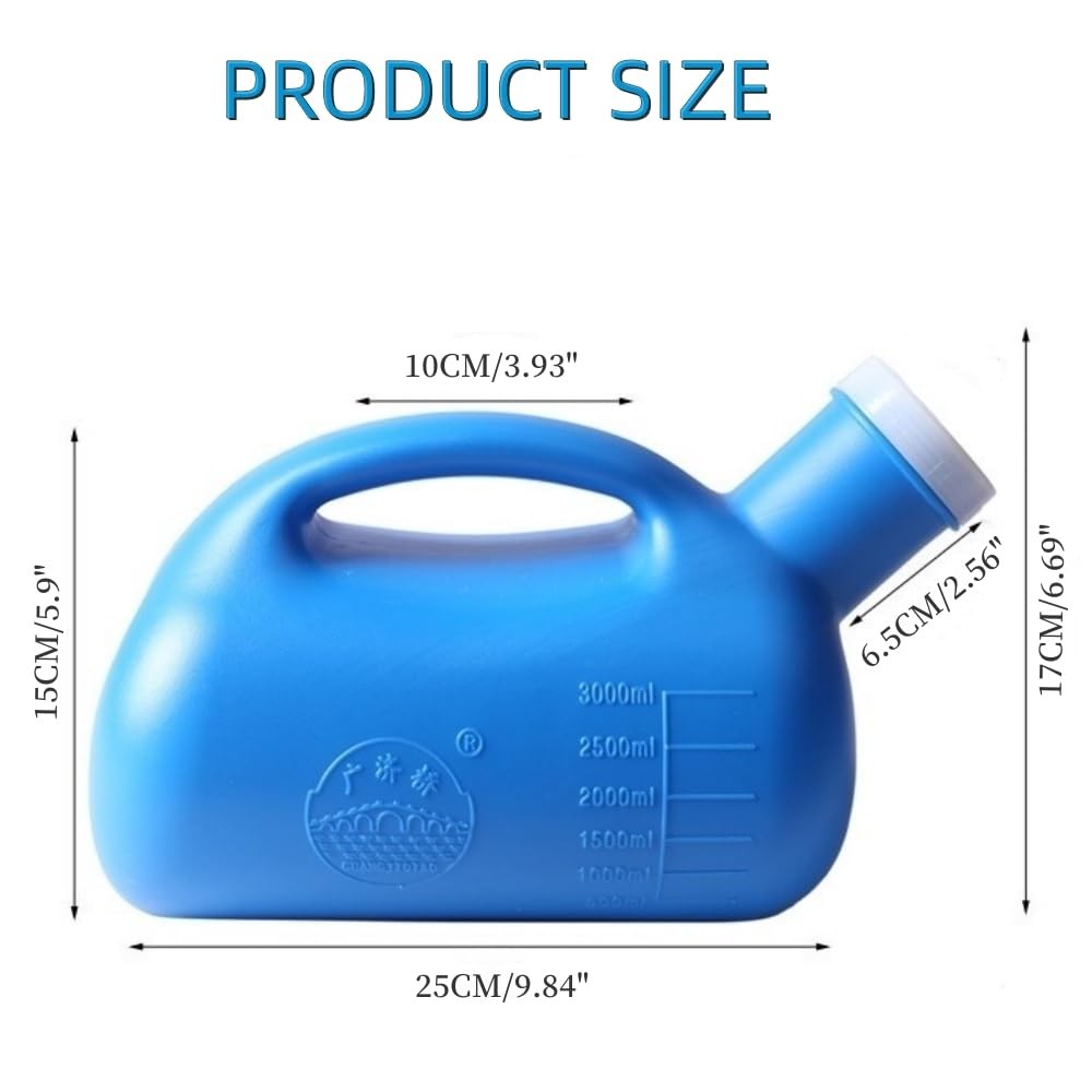 YUMSUM 3000ML Large Male Urinal Portable Mens Potty Pee Bottle Collector Travel