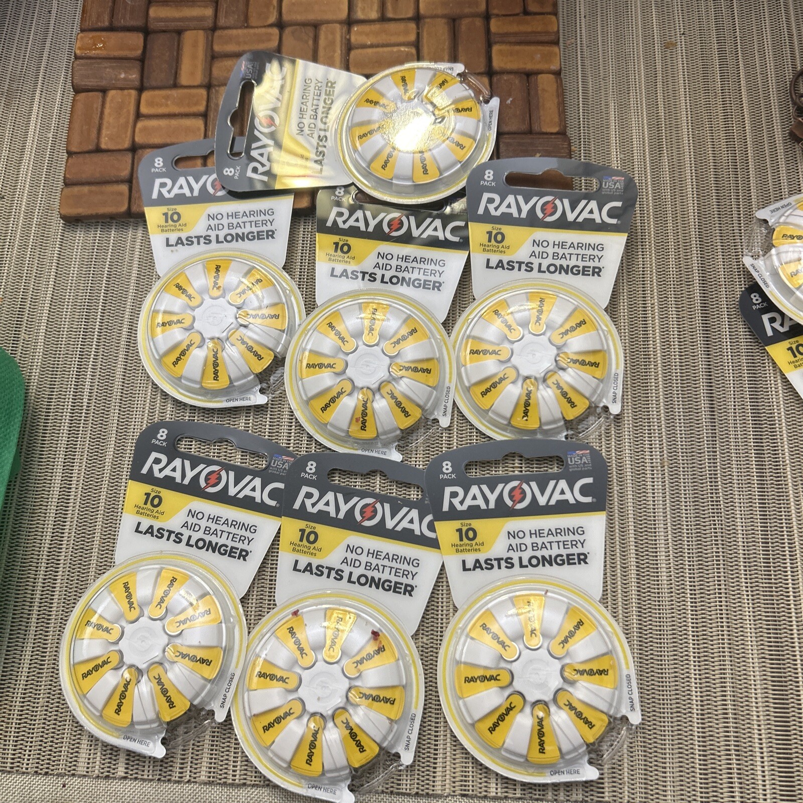 Lot of 7 Total 56 Rayovac 1.45V Hearing Aid Batterie 8/Pack Size 10 Exp11/25