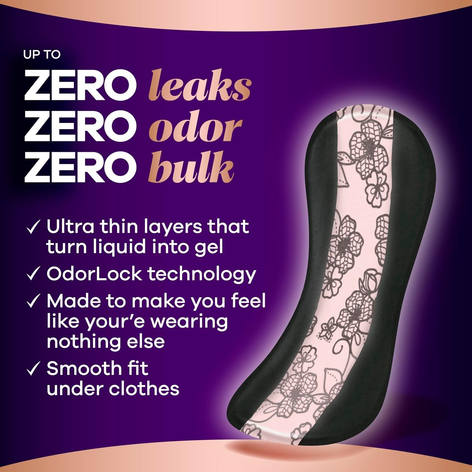 Women Adult Incontinence Bladder Leak Panty Liners Leakproof Protection