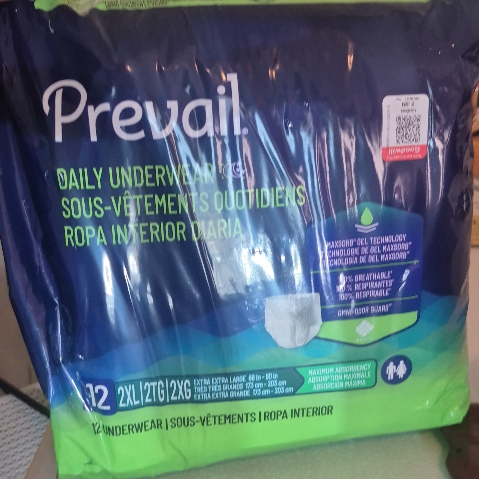 Prevail Disposable Adult Washcloths, 12 x 8 Inch, 8 Packs of 48 (384 Total)