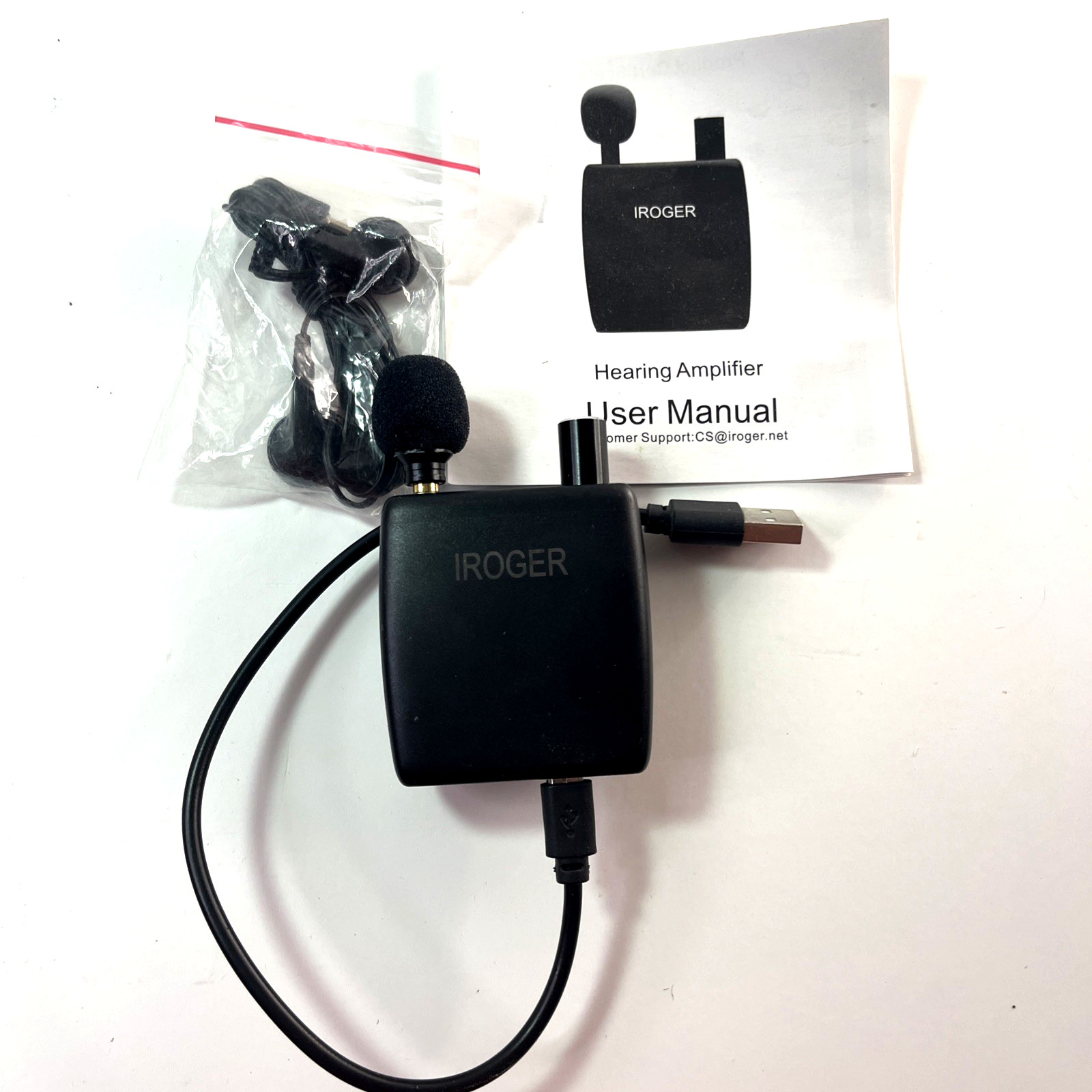 IROGER Rechargeable Hearing Amplifier Device Seniors w/Directional Mic Tested