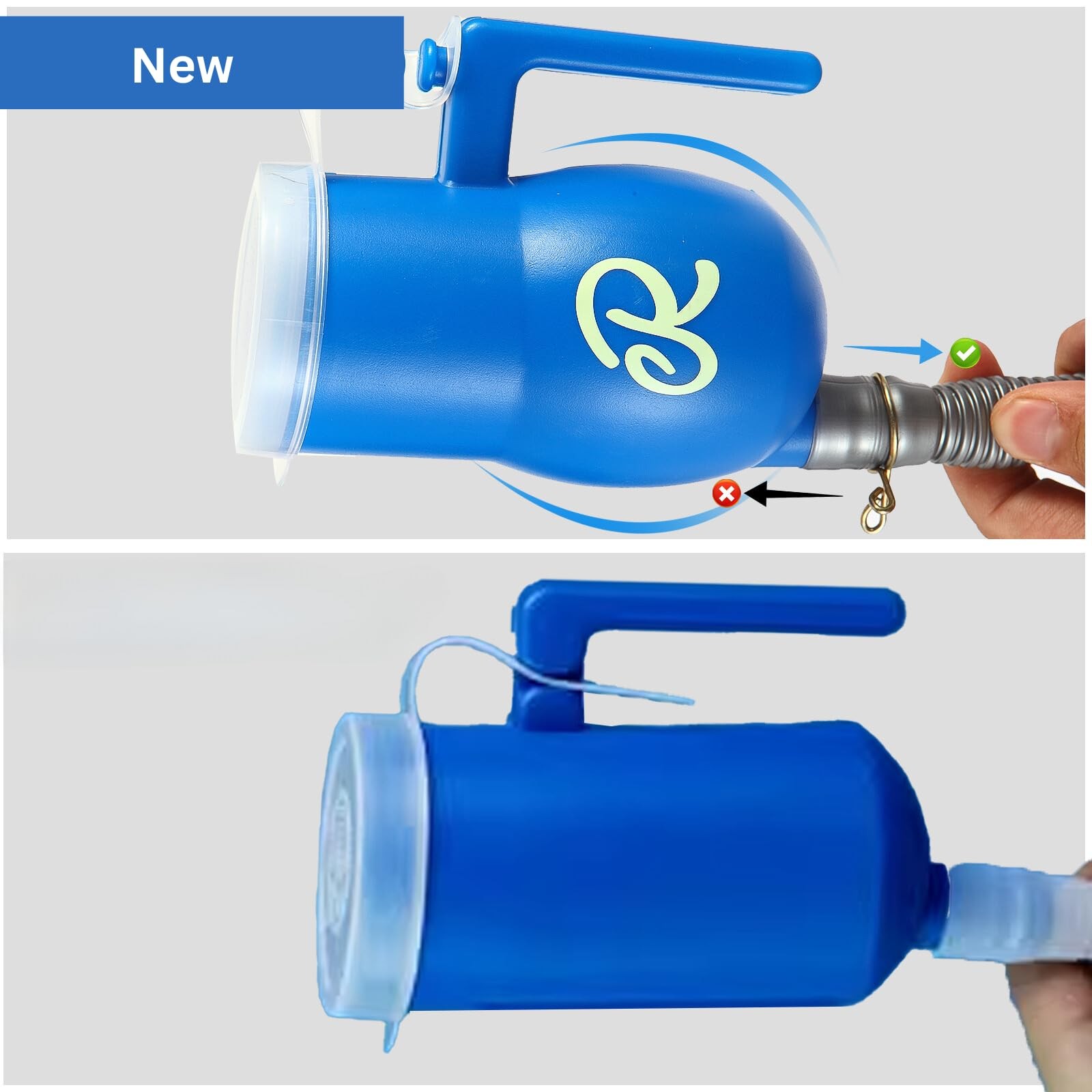 Men’s Portable Urinals – on Bed Male Pee Bottle No-Leak Lock for No-Spill Nig…