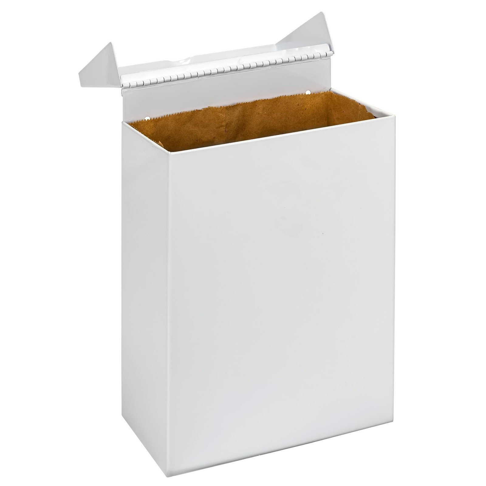 Hospeco – GID-HOSND-1W ND-1W White Metal Feminine Hygiene Receptacle