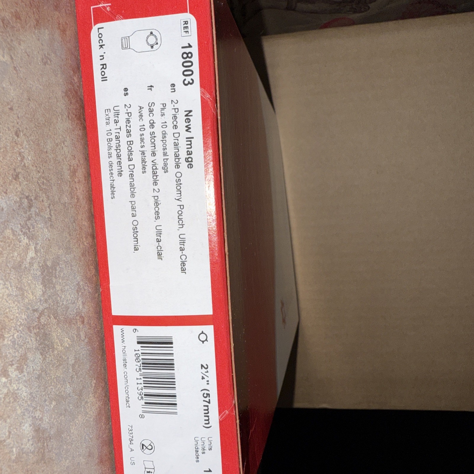 10 Hollister 18003 New Image 2-Pc. Drainable Pouches 2-1/4″ Flange Expires 2030