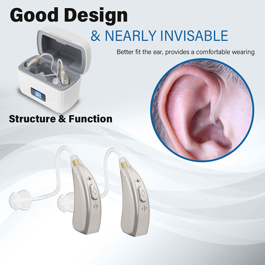 Digital display high-performance hidden ear16 channel multi-mode BTE hearing aid