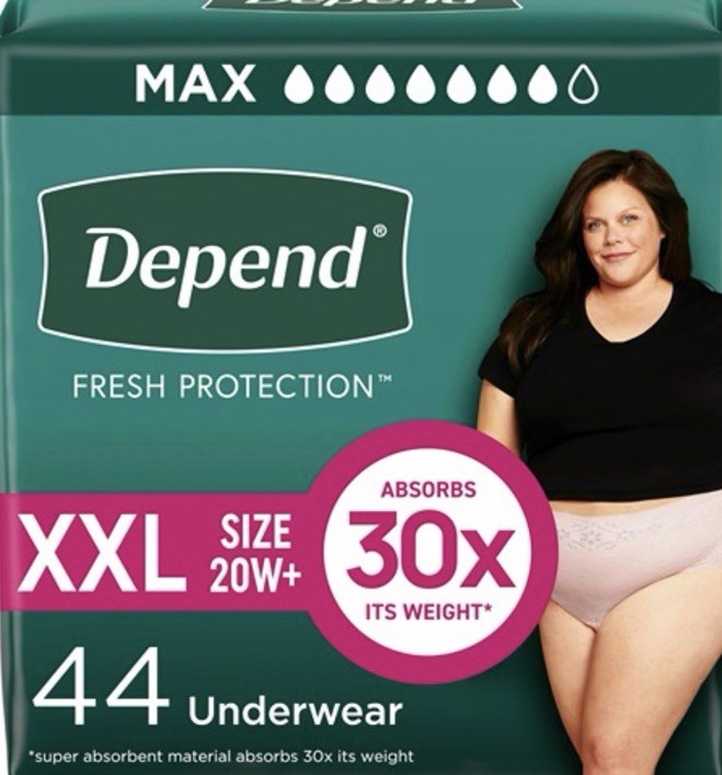 Depend Incontinence & Postpartum Bladder Leak Underwear (44 Count)