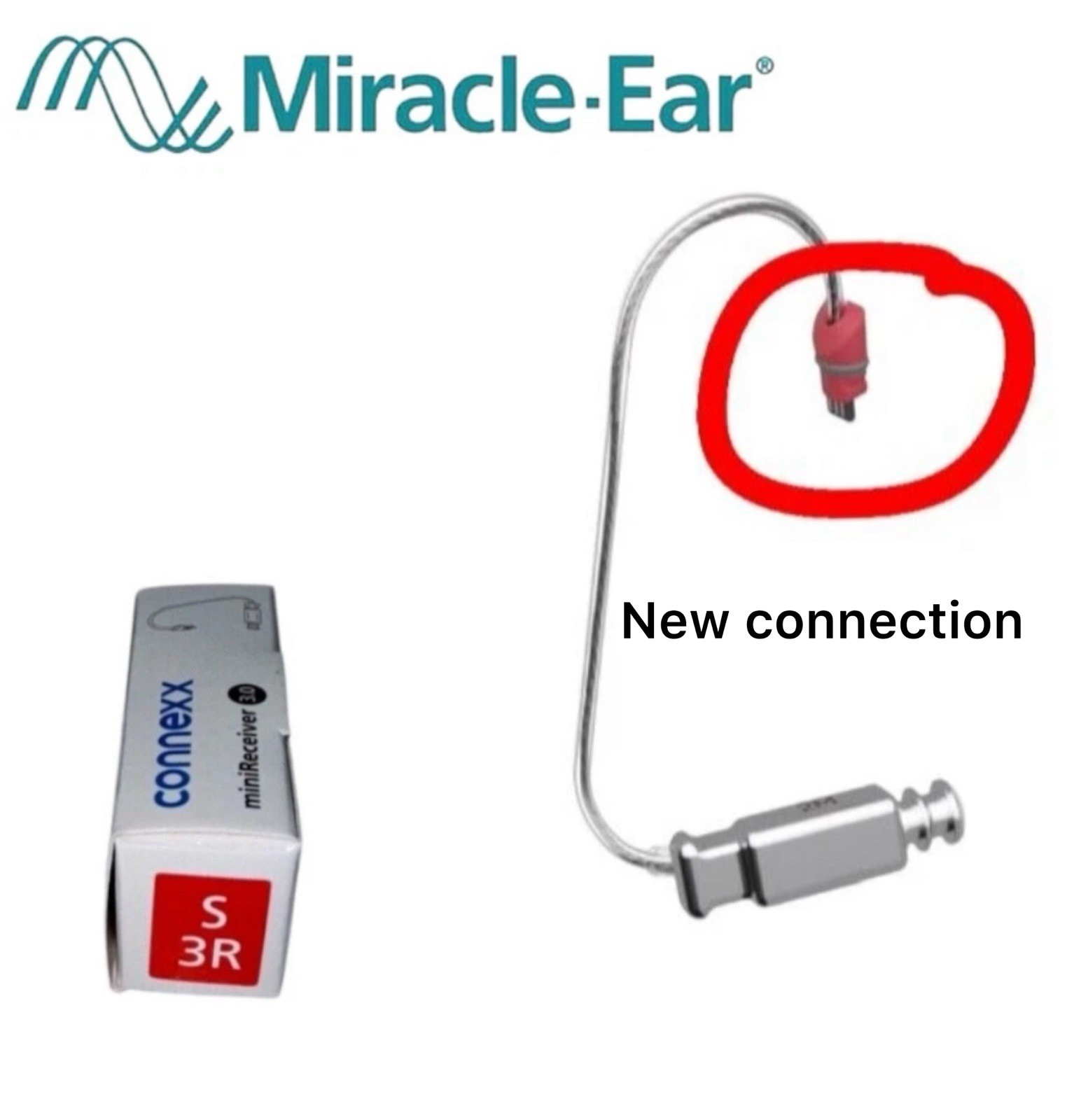 Miracle Ear 3.0 3S Receiver- RIGHT Side Only Genuine Miracle Ear Replacement NEW