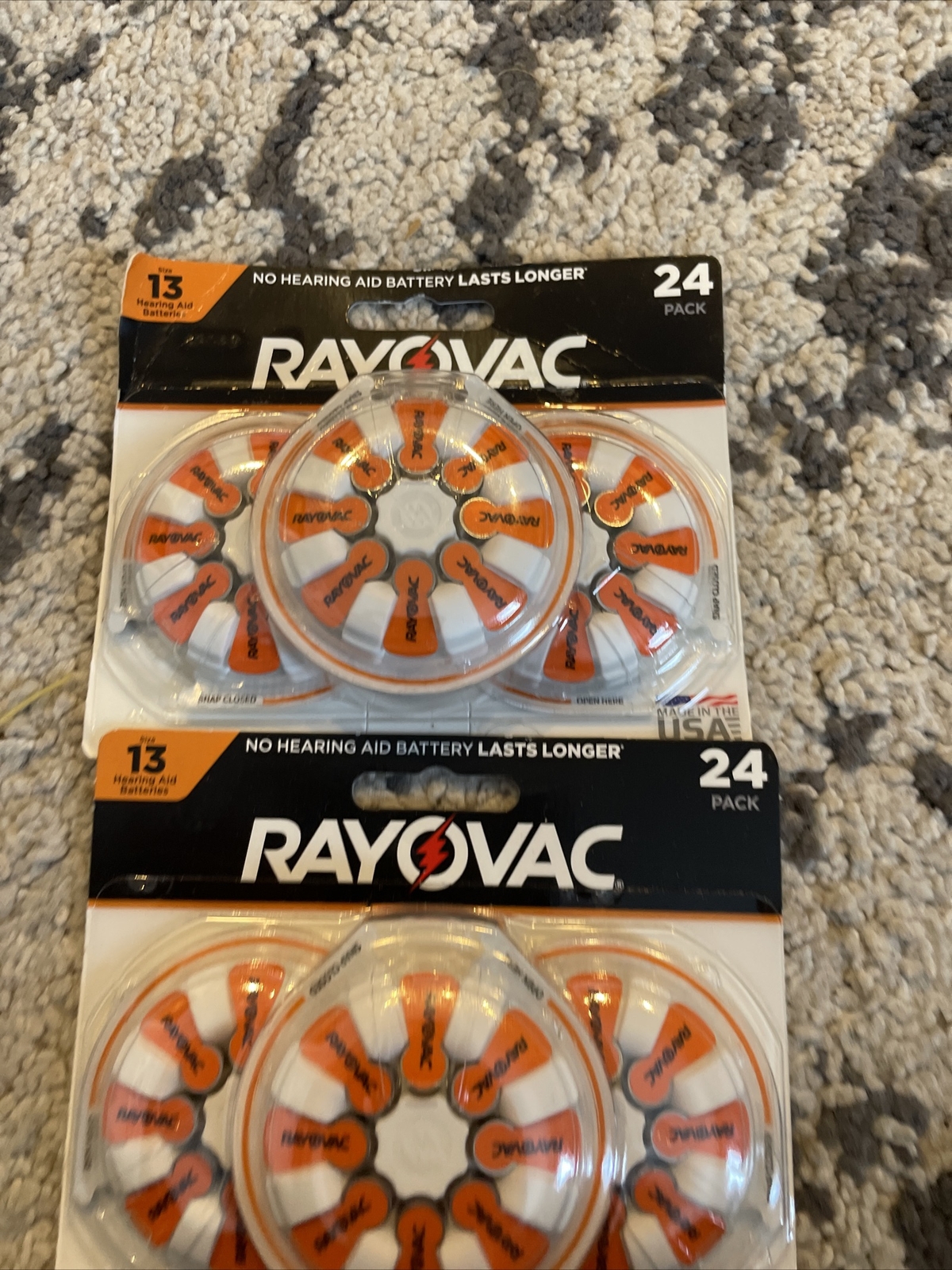 Rayovac Size 13 Hearing Aid Battery – 24pk X2- Exp 2025