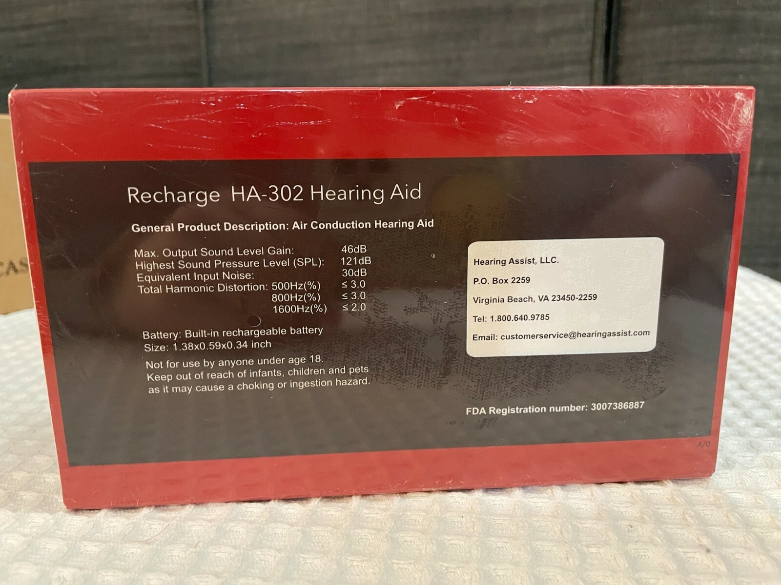 Hearing Assist Amplifer HA-302 NEW SEALED with Hearing Aid Dehumidifier NEW