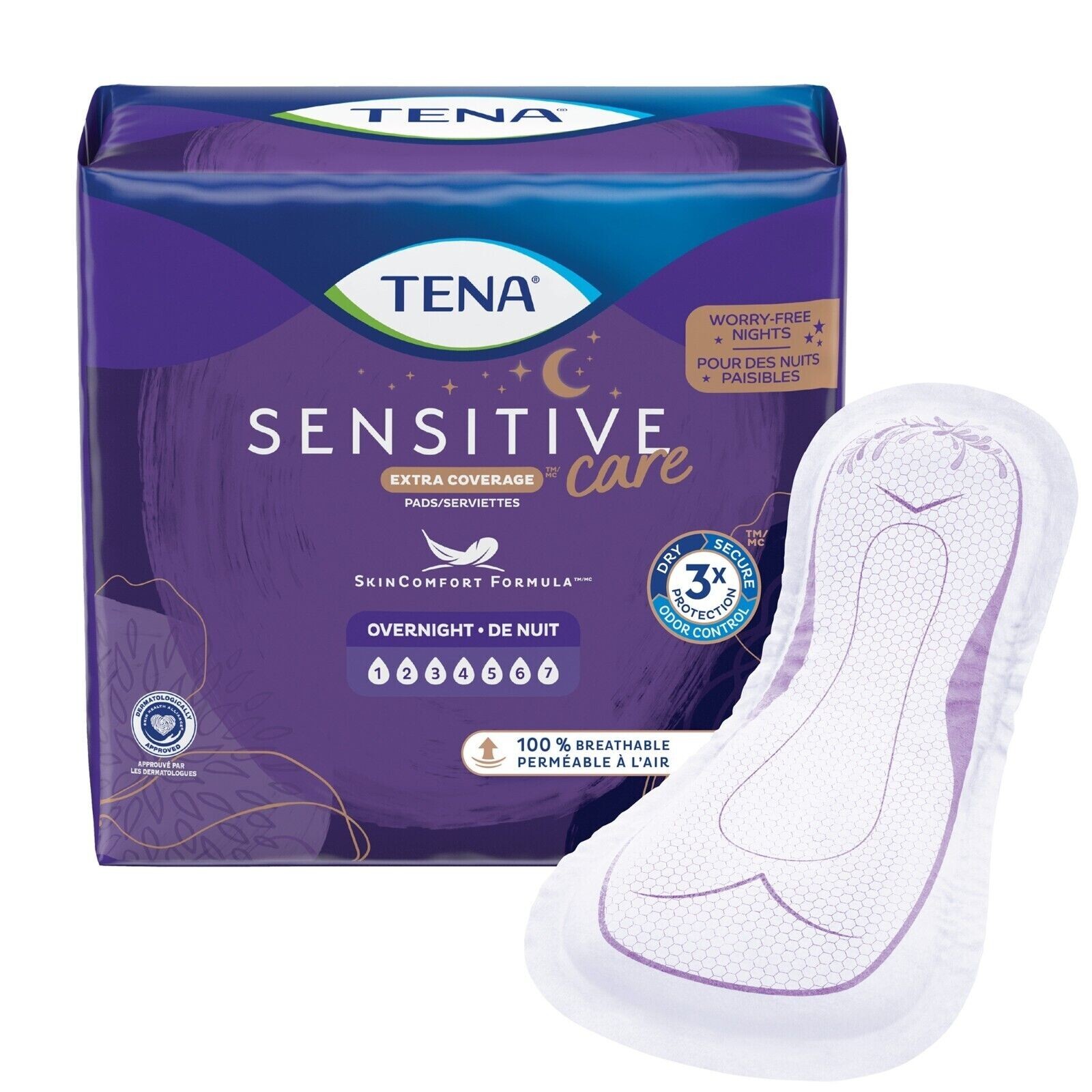 TENA Incontinent Pad 16″ L Overnight 28 Ct