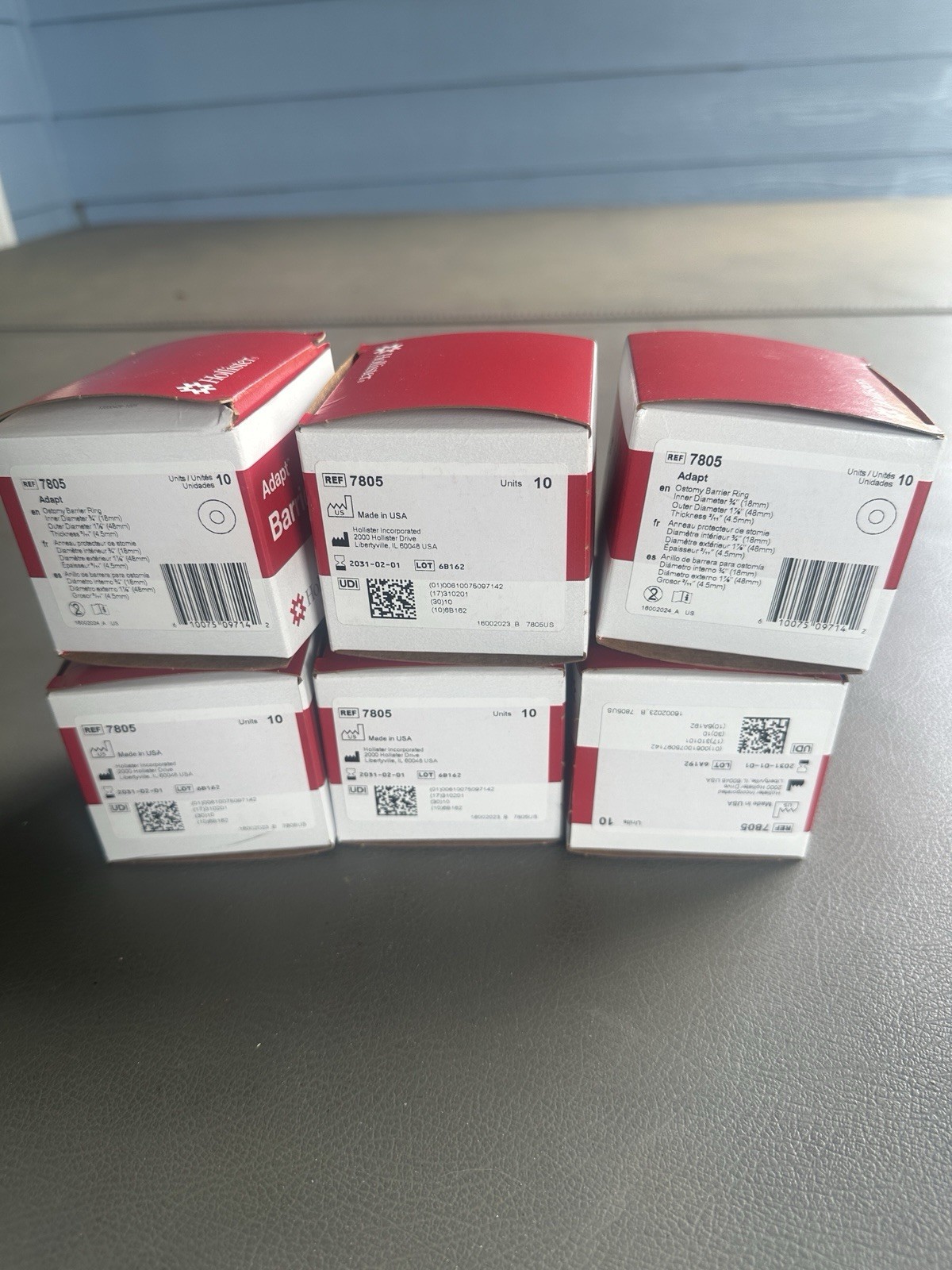 8 Boxes Hollister 7805 Adapt 2”Flat Barrier Rings 10 Pack Ostomy 2030/2031