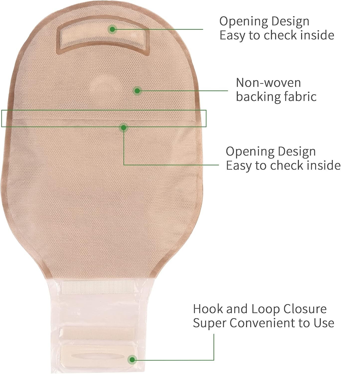 Ileostomy Supplies, 10 PCS Colostomy Bags, Two-Piece Colonoscopy Bags with Ho…