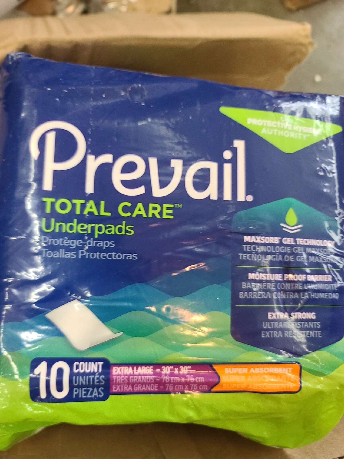 Prevail Total Care Underpads Super Absorbency 30 X 30″ 40 ct