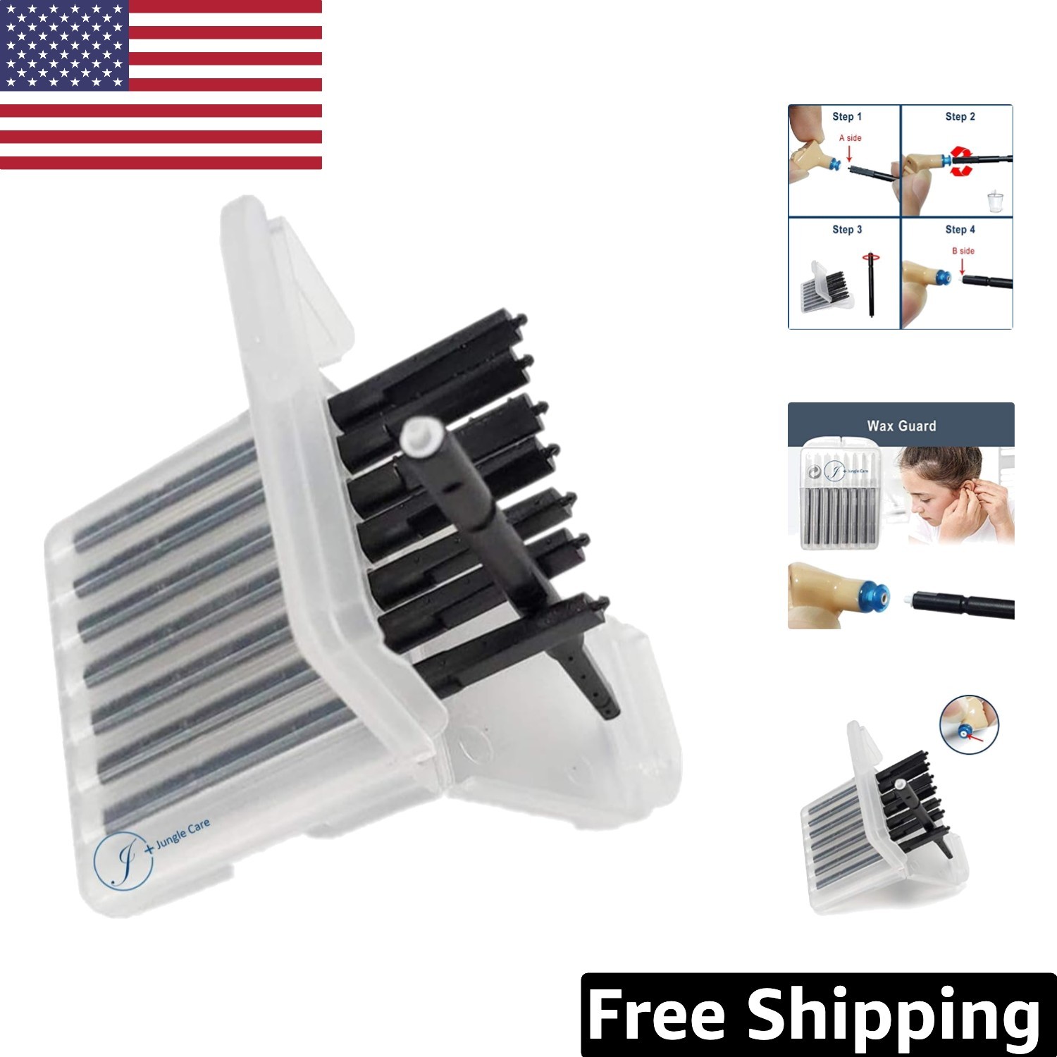 80-Pack Hearing Aid Wax Guard Filters – Compatible with Phonak, Resound, Widex