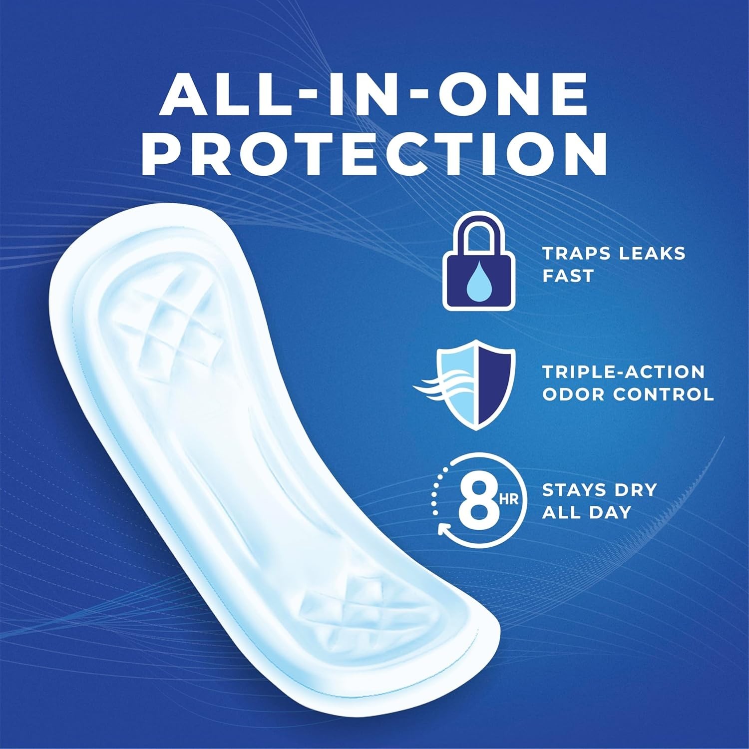 All-in-One Ultra Thin Pads for Heavy Flow with Wings – 128 Count, Cotton Comfort