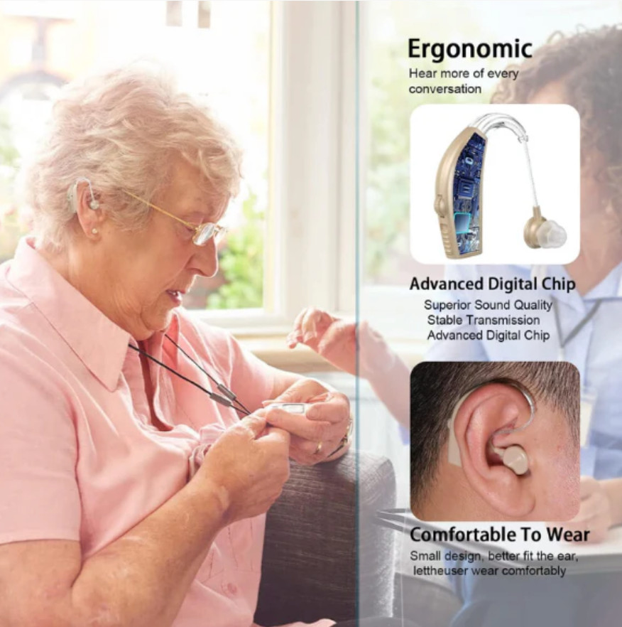Hearing Aids Hearing Amplifiers for Seniors Rechargeable with Noise Cancelling