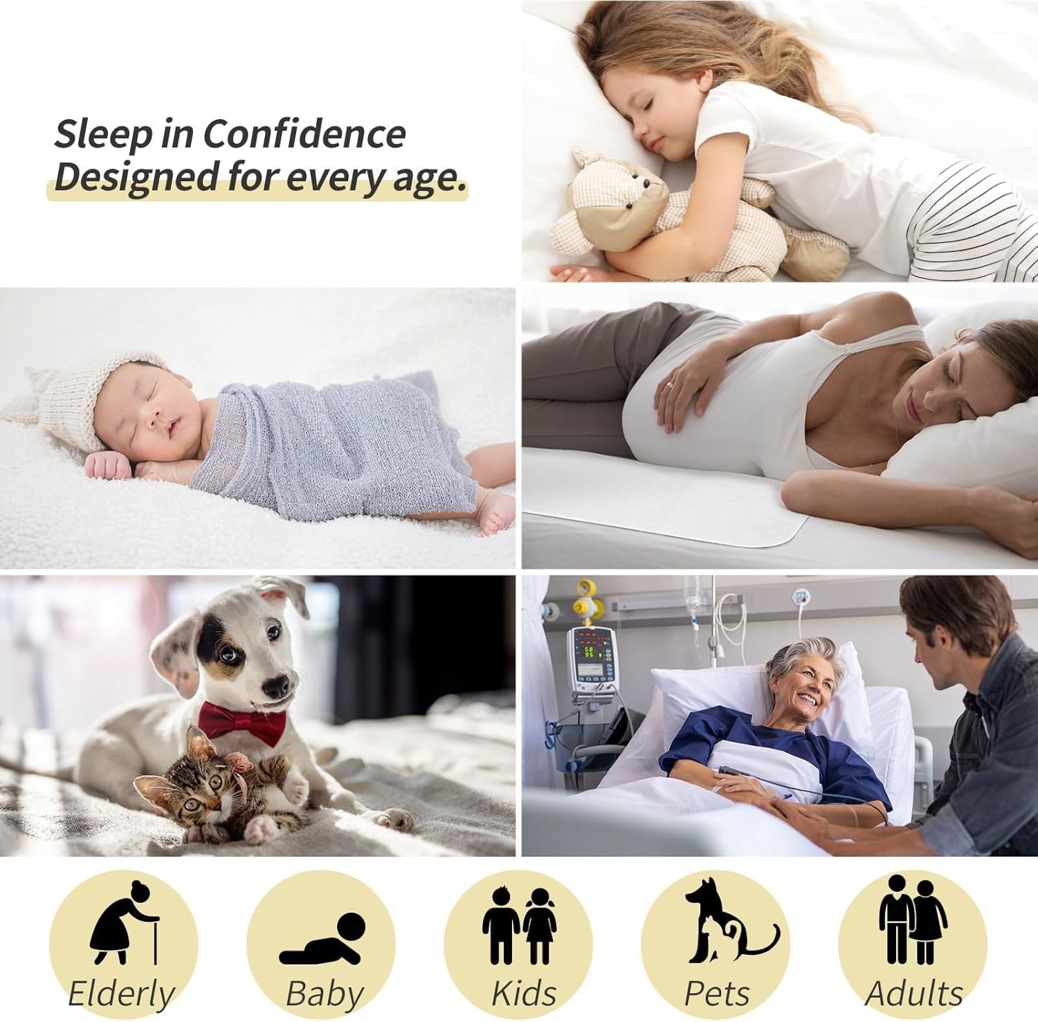 Comfortable & Breathable Waterproof Bed Pads 34” x 36” – Perfect for All
