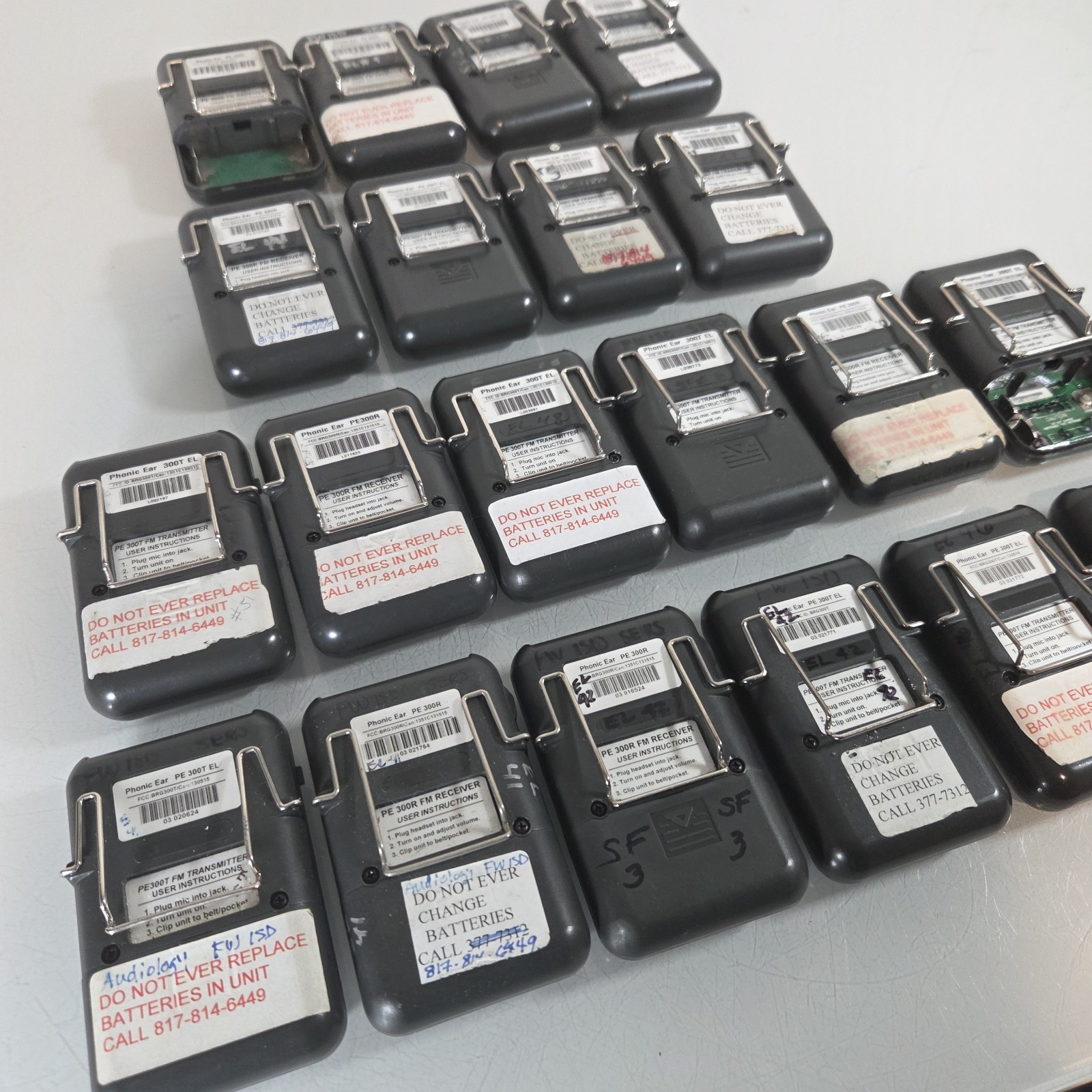 Lot 20 Phonic Ear Easy Listener PE 300R/300T FM Transmitter Receiver – UNTESTED