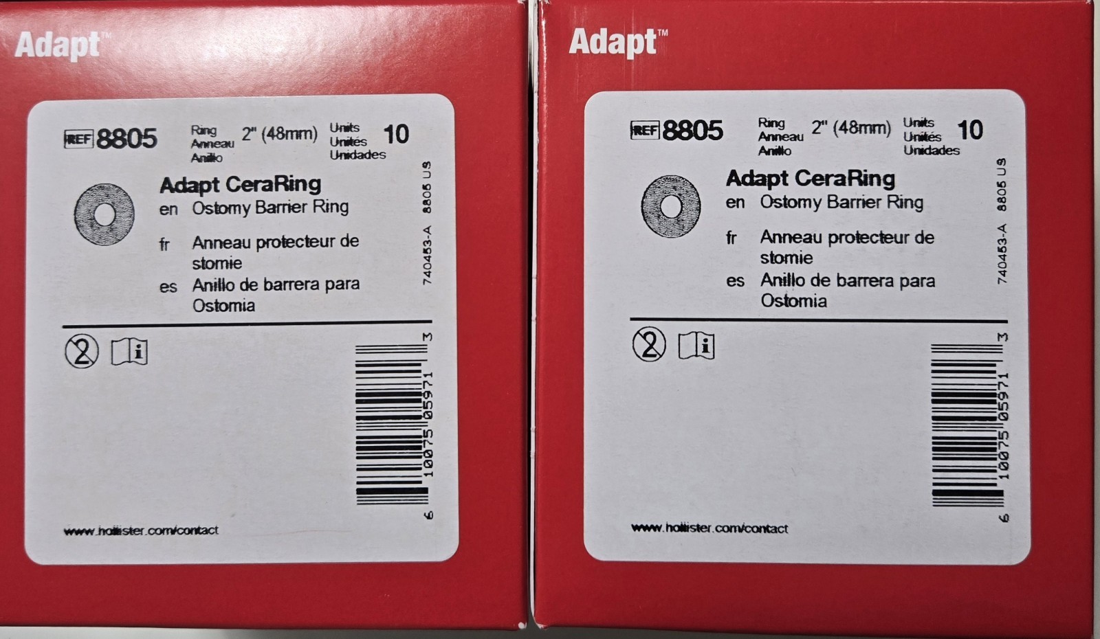20 = 2 BOXES 8805 Hollister Adapt Cera Plus Barrier Rings 2″ (48mm)