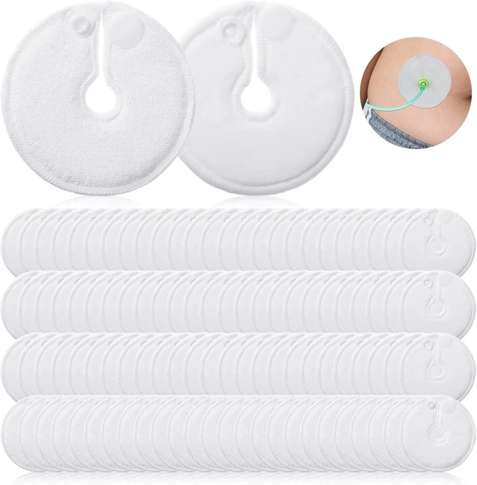 Convenient 100-Pack G Tube Button Covers – Soft, Washable, and Supportive