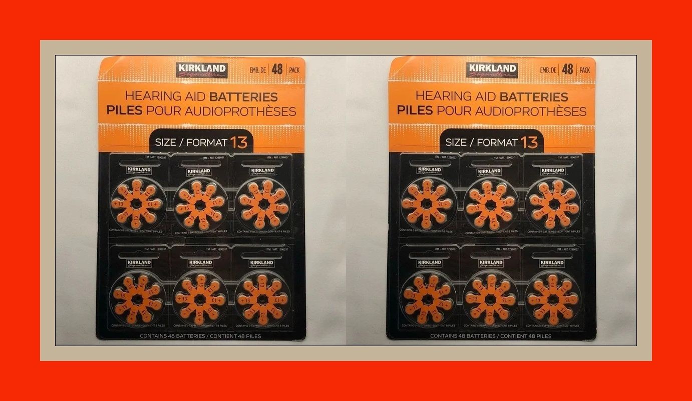 NEW Kirkland Signature Hearing Aid Batteries Size Format 13, 96 Pack .EXP 7/27