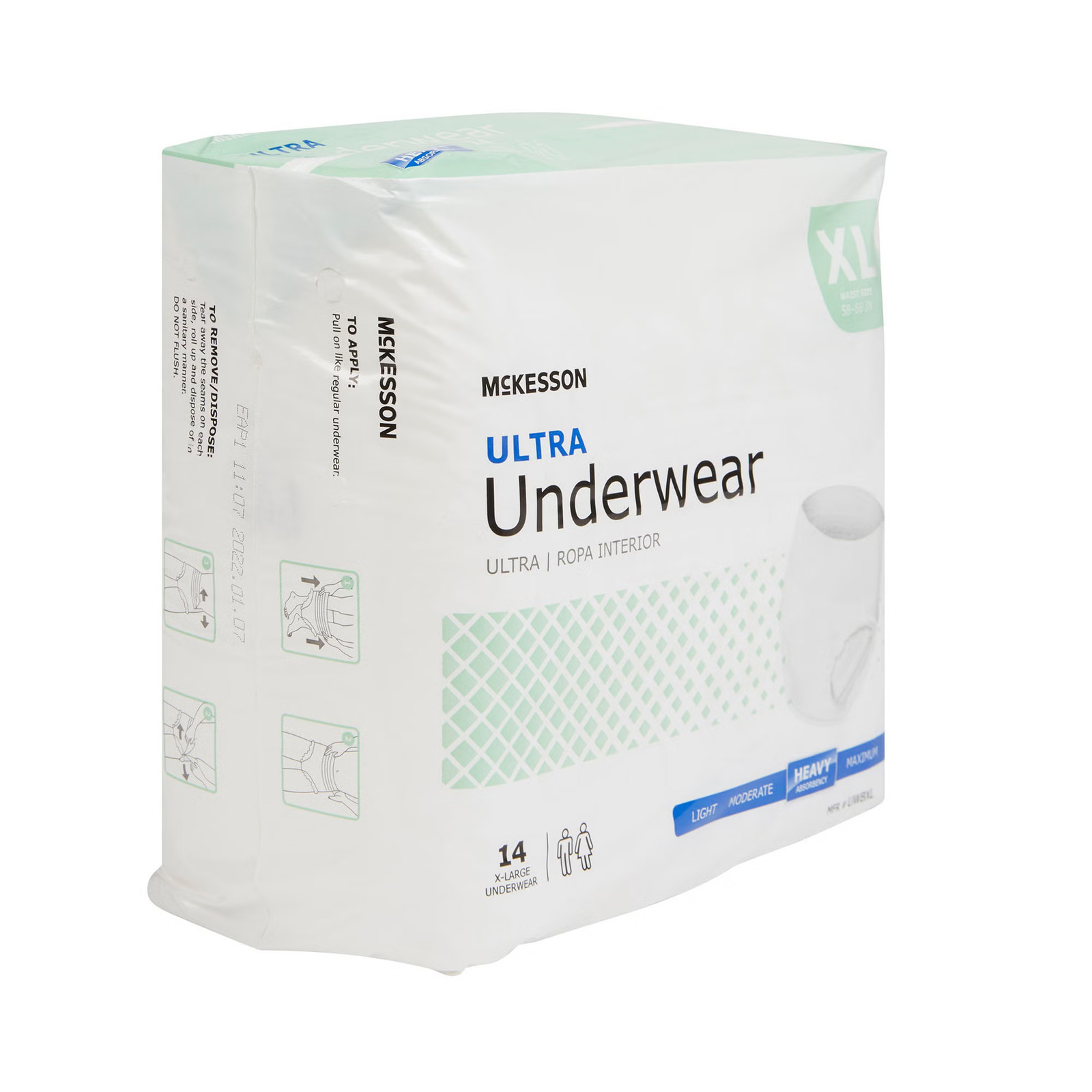 McKesson Adult Disposable Pull On Up Underwear Diapers XL Heavy Absorbency 56 Ct