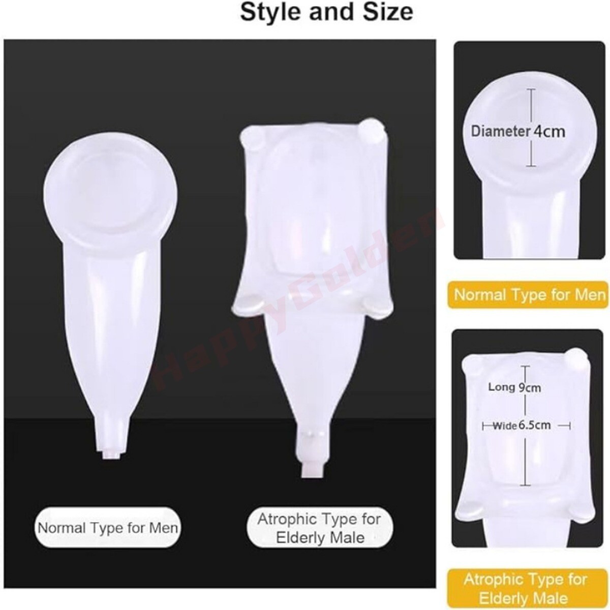 Portable Male Urinal Wearable Anti-Leakage Collection System Dual-Capacity Bags