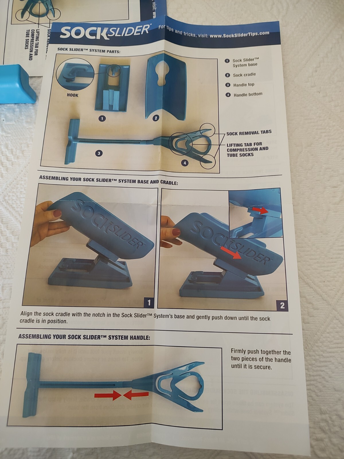 Sock Slider Easy on off Sock Aid Kit Shoe Horn Pain Free No Bending Stretching