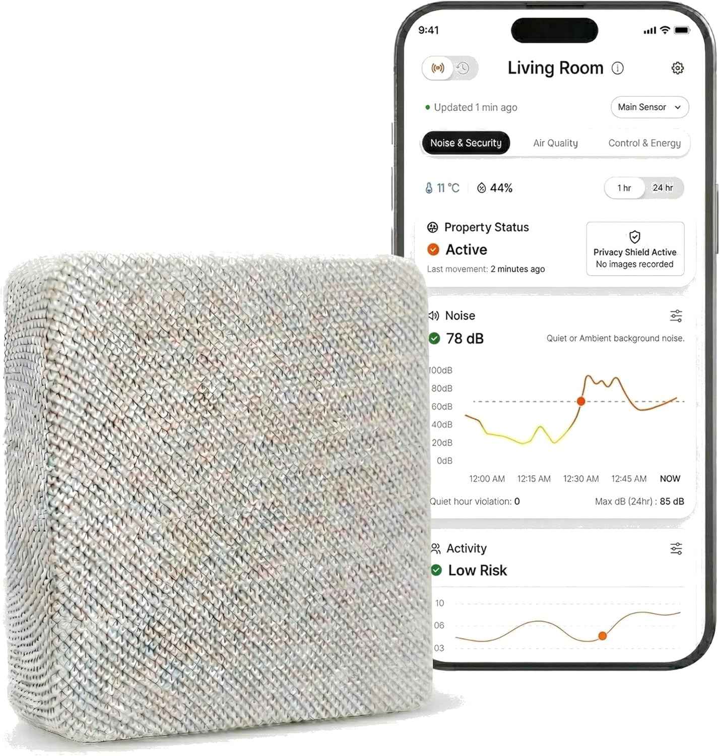 Layla Noise Monitoring Device for Airbnb & Rentals – Privacy-Safe Sensor