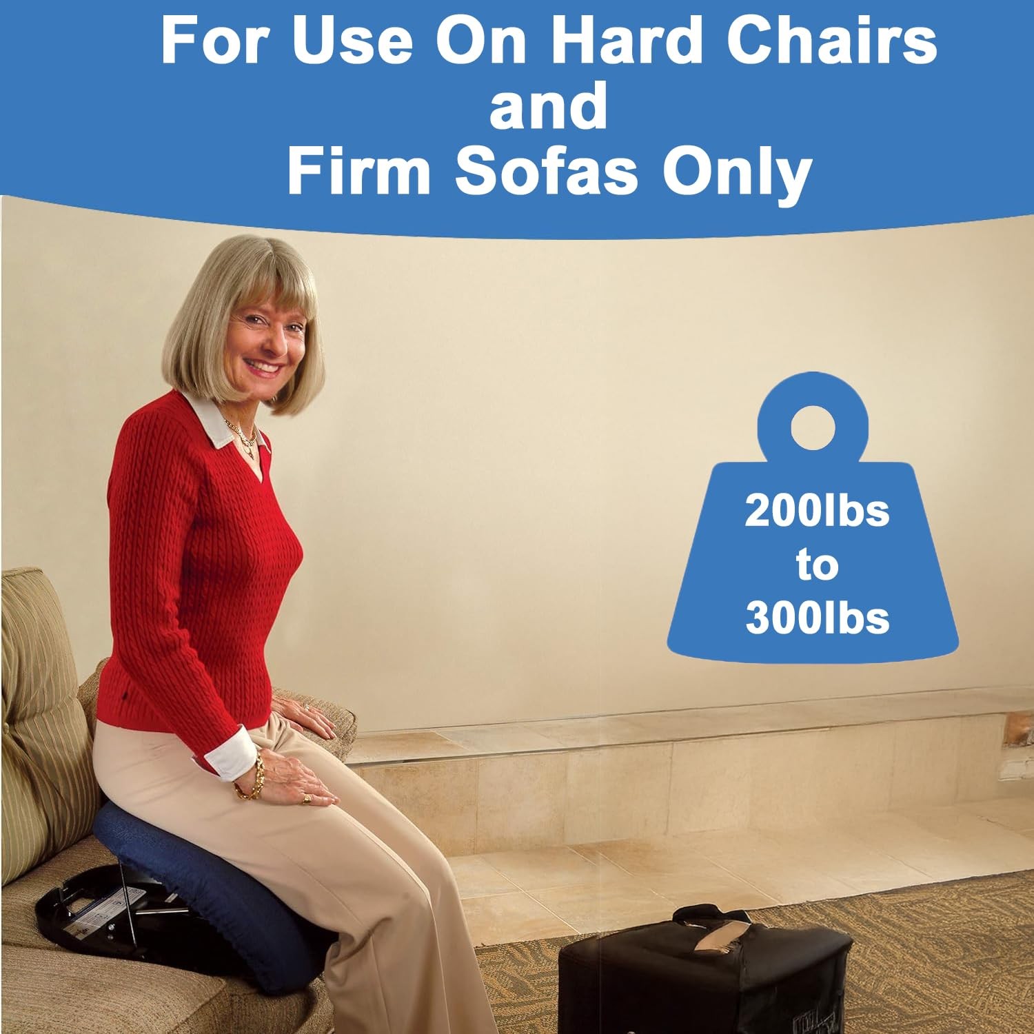 Carex Upeasy Seat Assist Plus – Portable Self-Powered Lifting Seat Cushion For