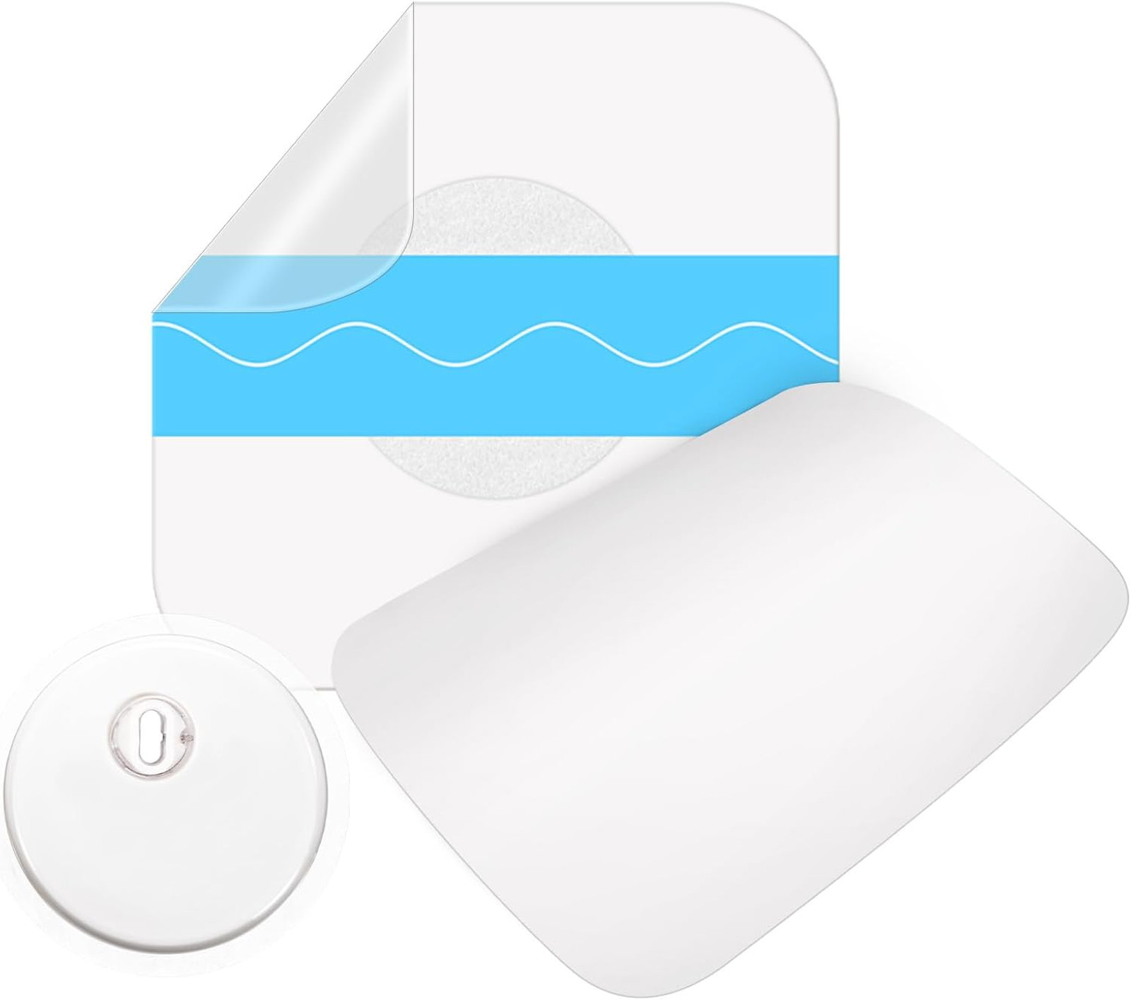 Libre 3 Sensor Covers Waterproof Adhesive Patches 55 Pack Precut Transparent CGM