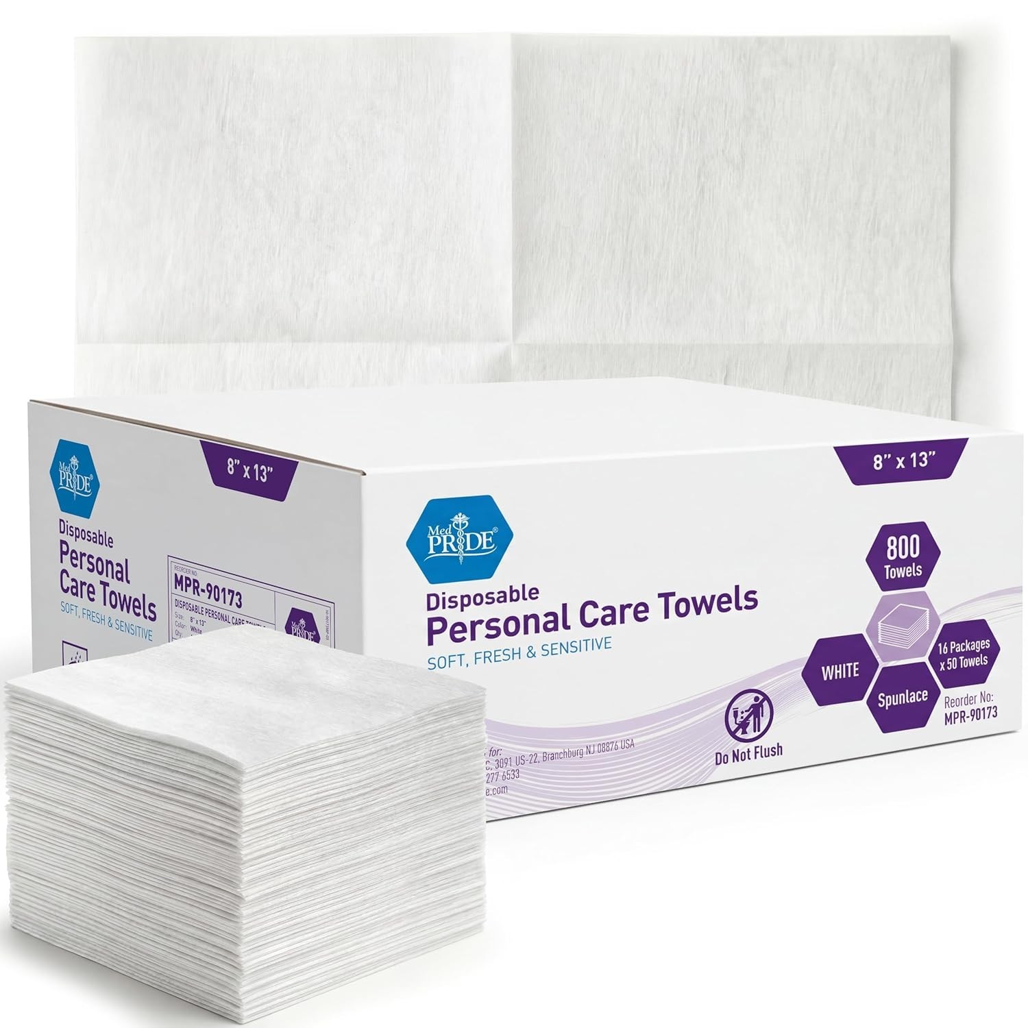 NEW Med Pride Disposable Dry Wipes for Adults, Soft Absorbent Towels Bulk 800 Ct