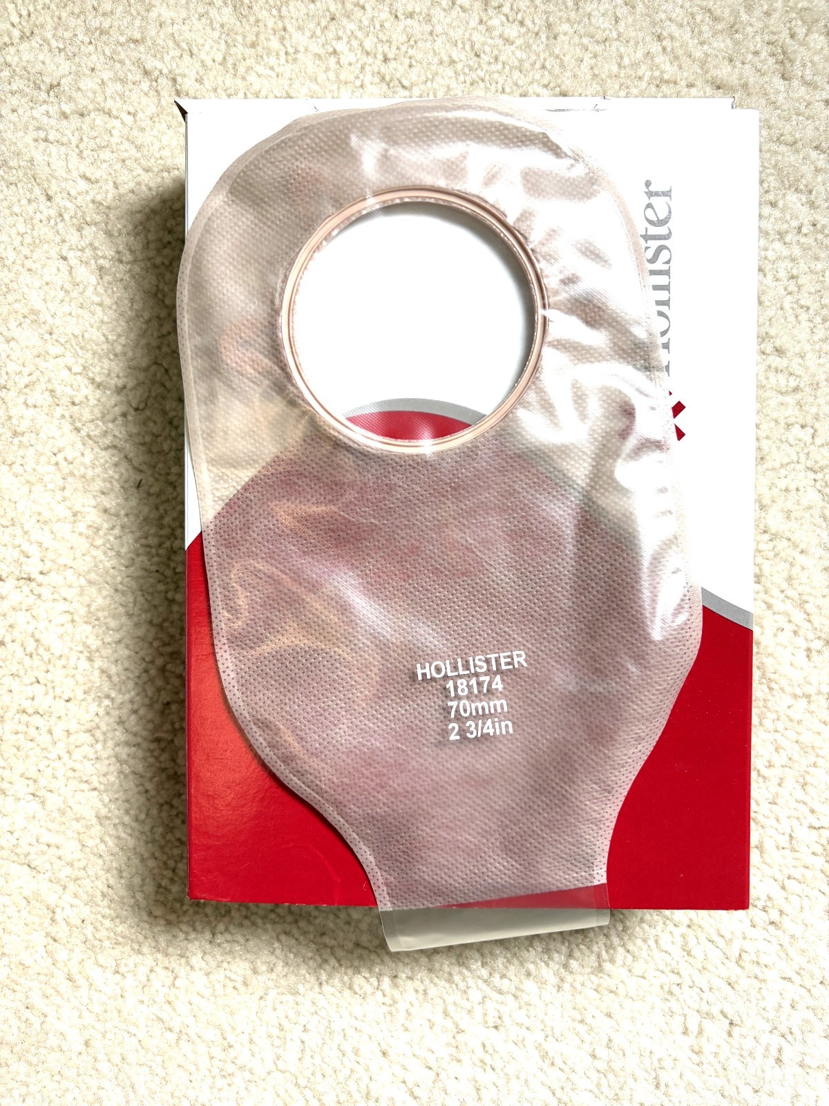 Hollister 18174 New Image Clear Drainable 12″ Ostomy Pouch 2¾” Flange Exp 5/29
