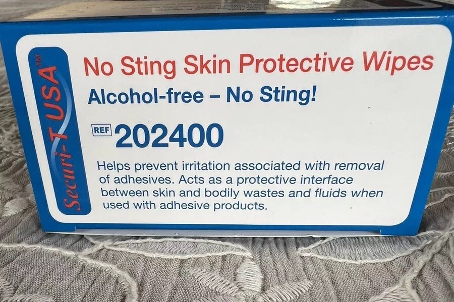 Security-T USA No Sting Skin Protective Wipes 50 Per Pack – Item #202400