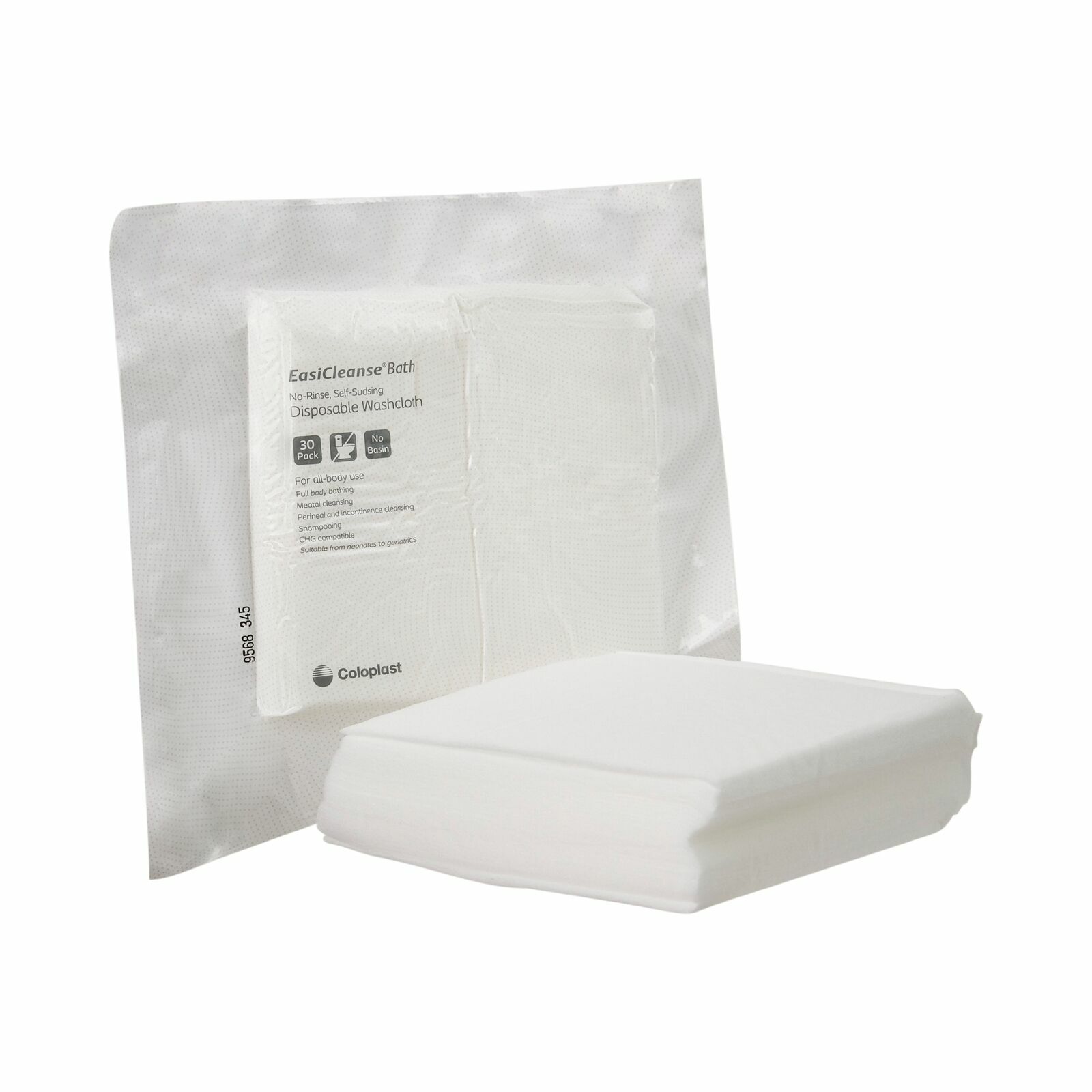 Coloplast Rinse-Free Bath Wipe Scented NonSterile 7-9/10 x 7-9/10″, Pack of 30