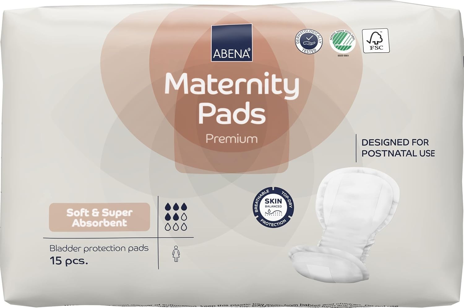 15 Count Maternity Pads – Breathable & Dermatologically Tested Comfort