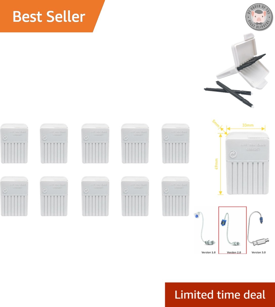 Cost-Effective 80-Pack Wax Guards for Hearing Aids – Signia & Rexton Compatible