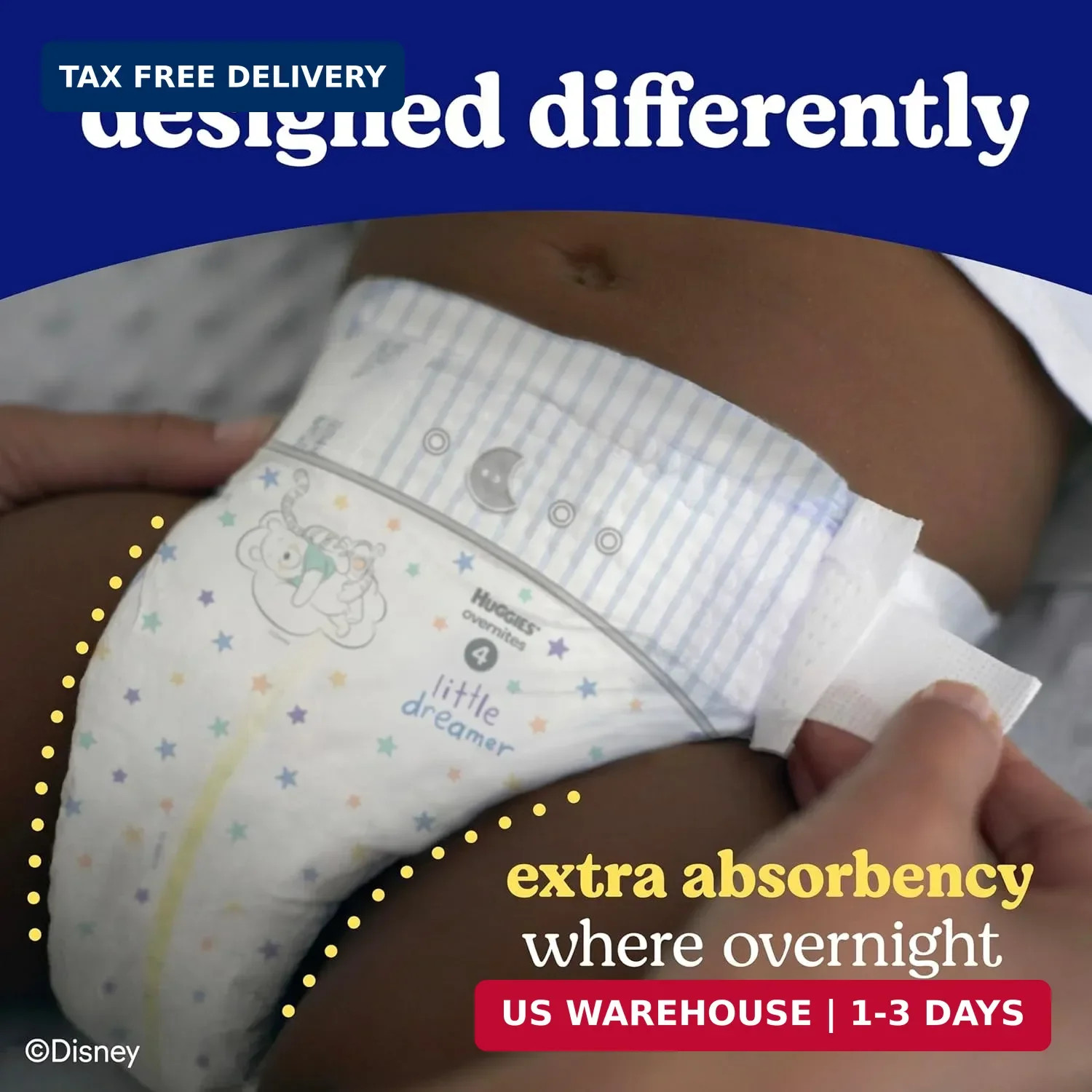 Huggies Overnites Size 5 Overnight Diapers (27+ lbs), 50 Ct, Packaging May Vary