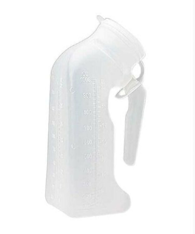 Medegen Medical Male Urinal 1 Quart / 946 mL With Cover (TWO PACK)