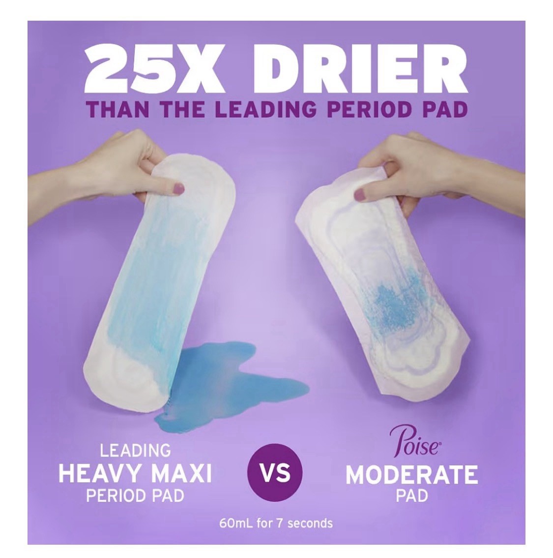 Poise Incontinence Pads for Women, 6 Drop Ultimate Absorbency, Long Length, 90Ct