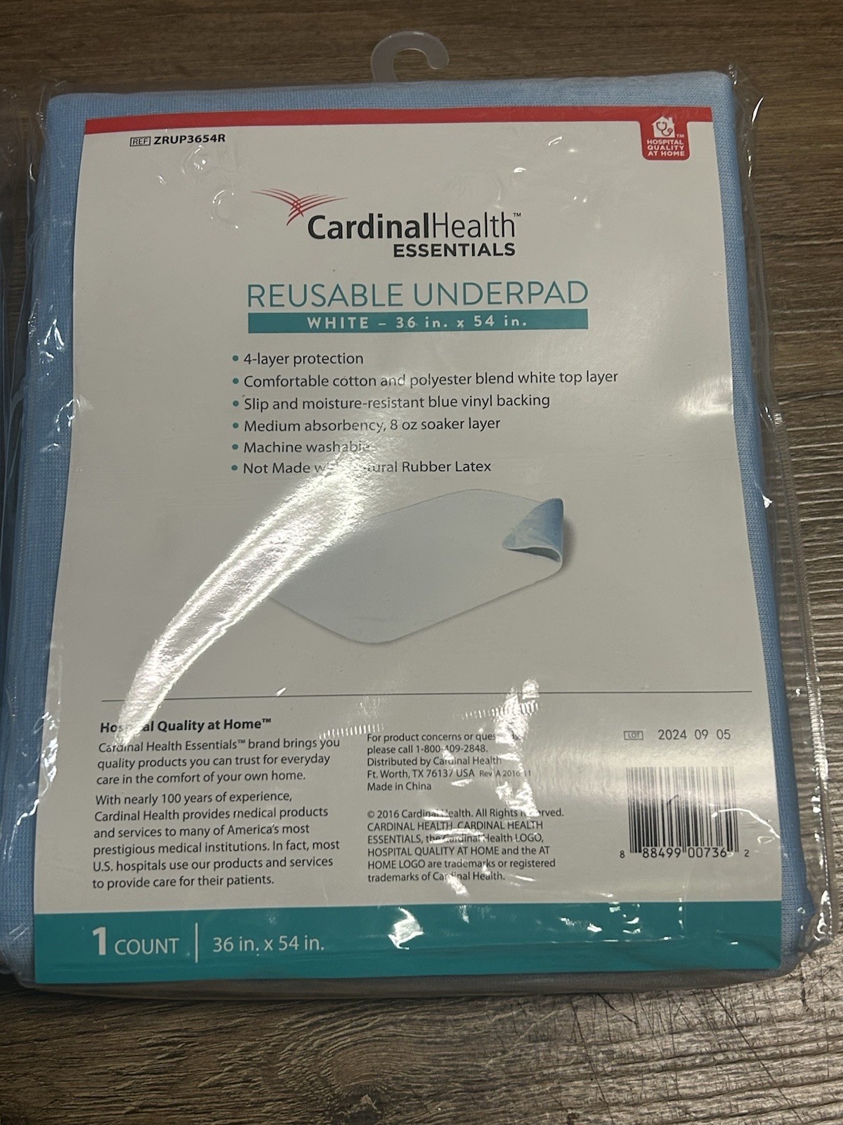 2 ReliaMed Reusable Washable Bed Pads Incontinence Underpads 36X54″ ZRUP3654R