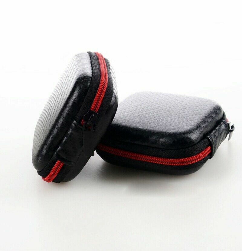 1X Storage Case Bag Box Zipper for Hearing Aids Earbuds hands free USA