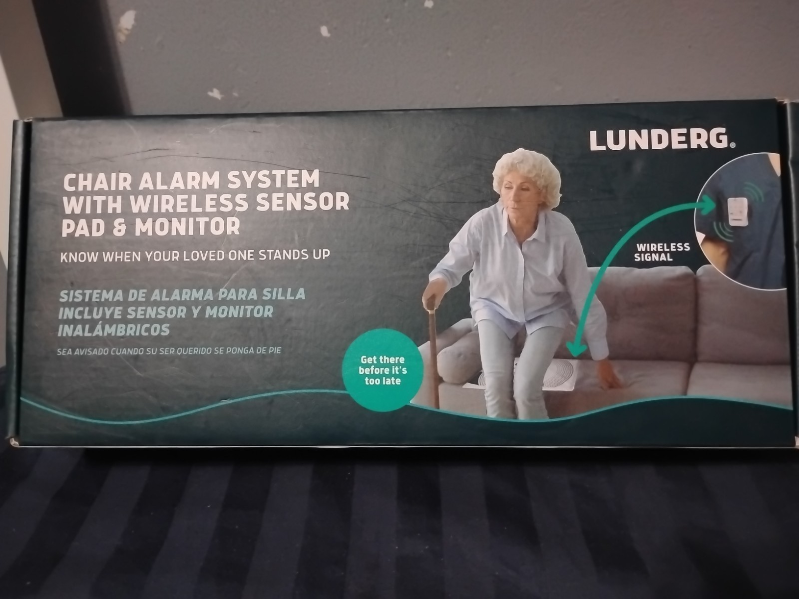 Lunderg Chair Alarm System Wireless Sensor Pad & Monitor Elderly Mobility Safety