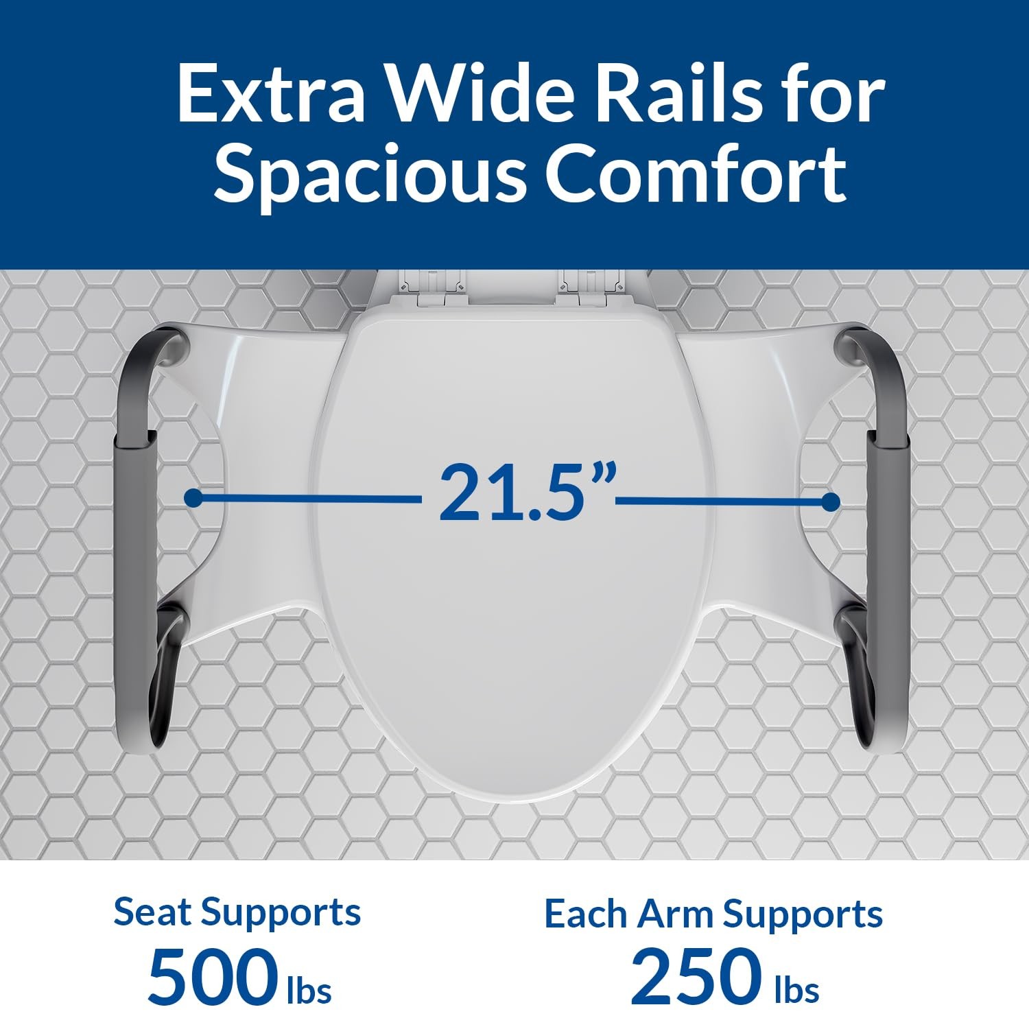 Bemis Assist Toilet Seat Built-In Support Handles Hinges Never Loosen Fits