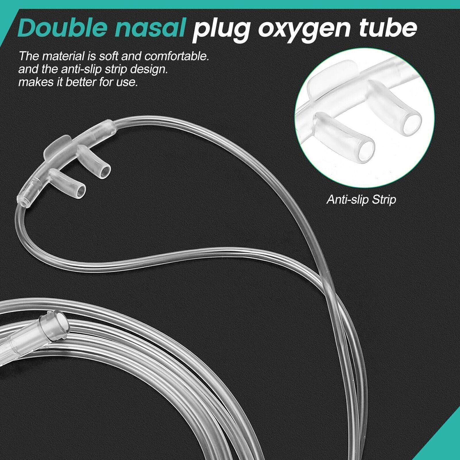 ZIQING 2m/5m/8mSoft Nasal Oxygen Cannula Reusable Tubing Oxygen Cannula for Home