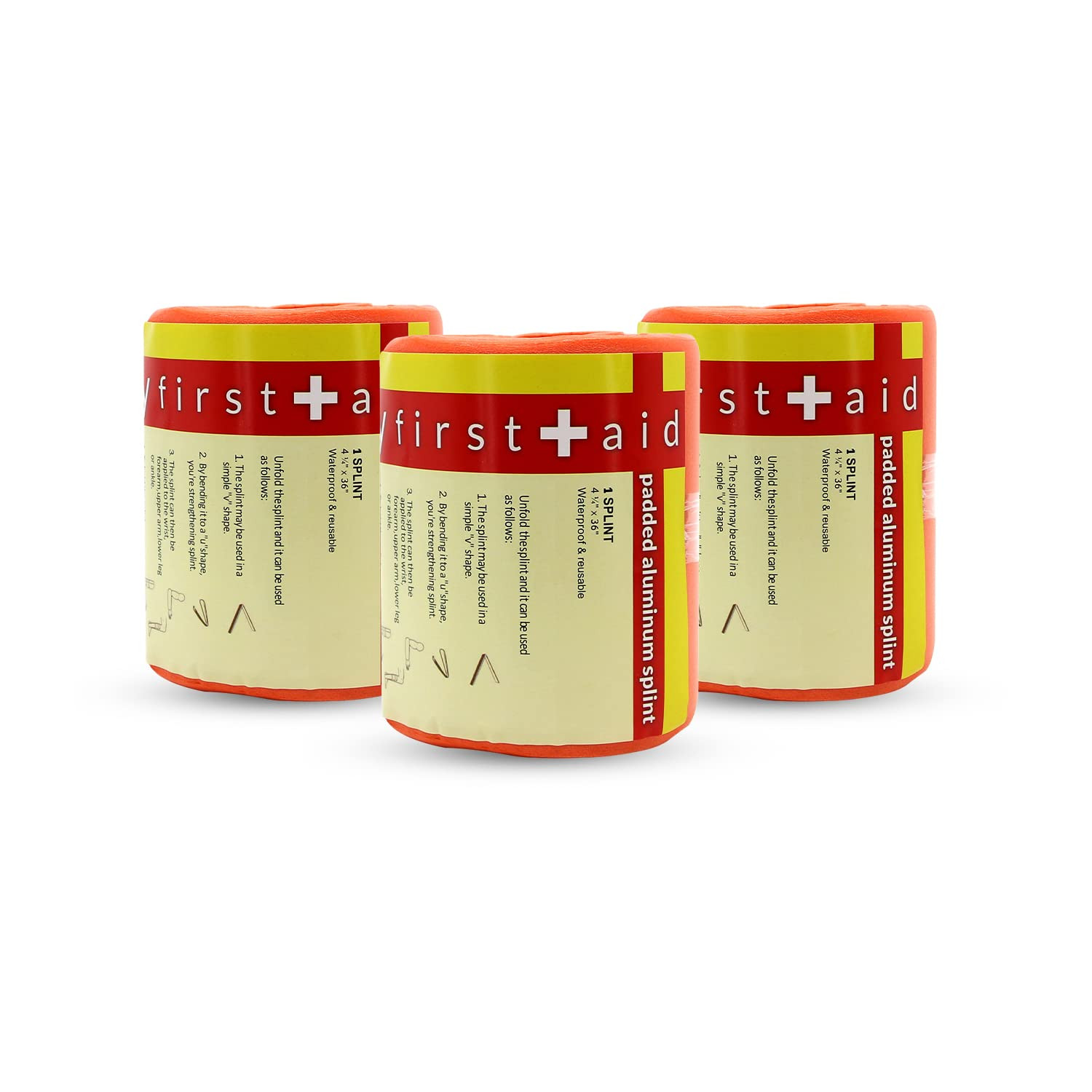 Ever Ready First Aid Universal Aluminum Splint, 36 Inch Rolled – 3 Pack