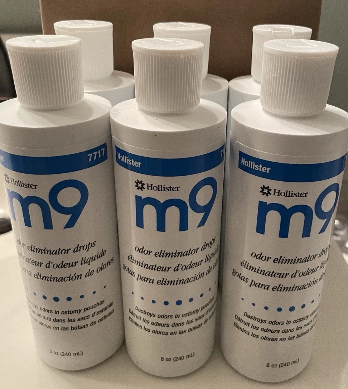 6 Bottles Hollister M9 8oz Odor Eliminator Drops #7717