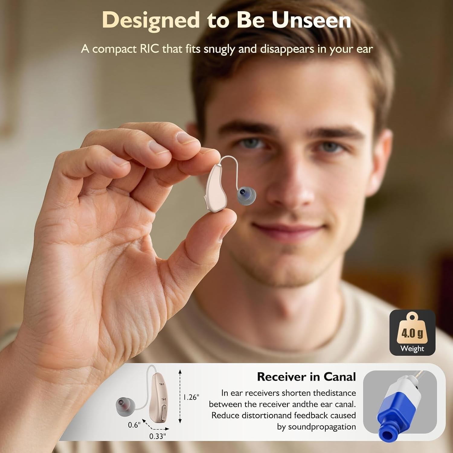 Audien ION 2 PRO BTE Bluetooth Hearing Device FS Music/Phone/App/OTC Rec Device