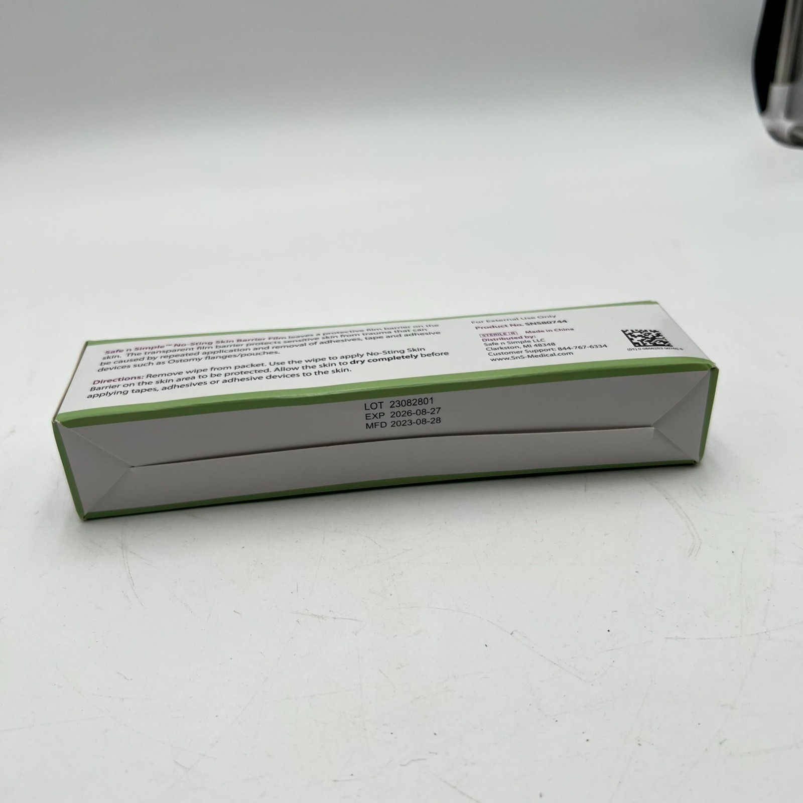 Safe N Simple SNS80744 No-Sting Skin Barrier Wipes Alcohol Free 2″ x 2″ – 100ct